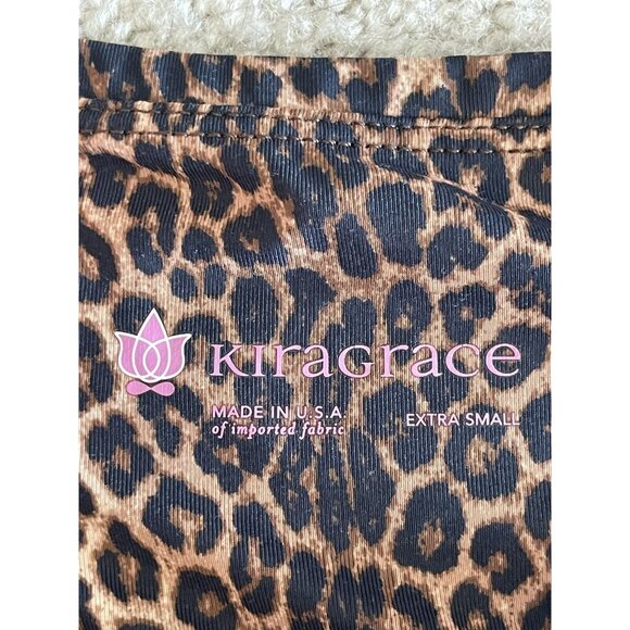 Kira Grace‎ Flirt High Waist Yoga Tight Leopard Ruched Women's XS USA $128 - Picture 8 of 12